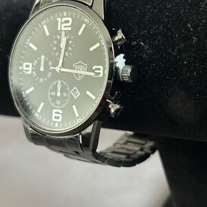 Men's Black EVROS Chronograph Watch